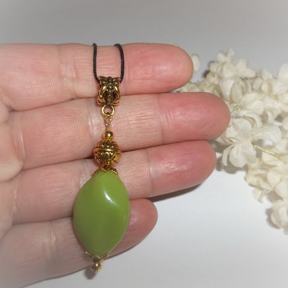 Green and Gold Necklace Jewelry Gift Idea NWT 6222 - Picture 5 of 8